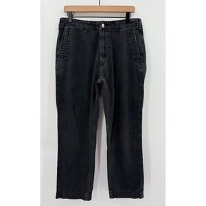 Abercrombie & Fitch Jeans Womens 31 Black Lightweight Loose Crop Denim Pants